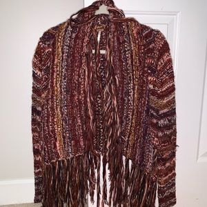 Free People, woven sweater